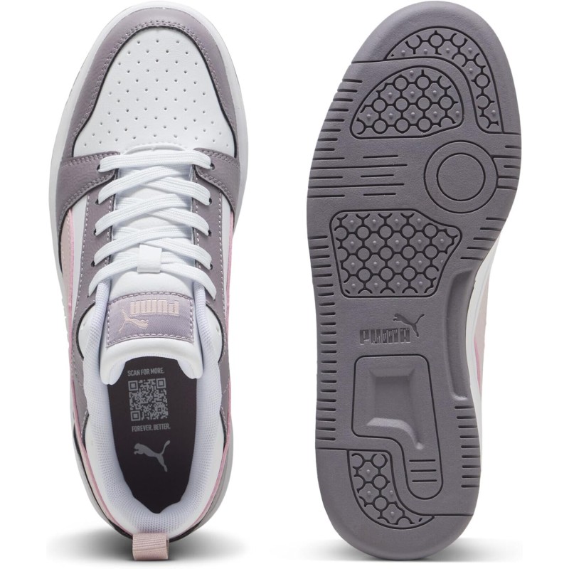 PUMA Rebound V6 Low SneakerUnisex - Adulto - 40.5 EU Puma White Mauve Mist Plum Jam PUMA Rebound V6 Low SneakerUnisex - Adulto - 40.5 EU Puma White Mauve Mist Plum Jam