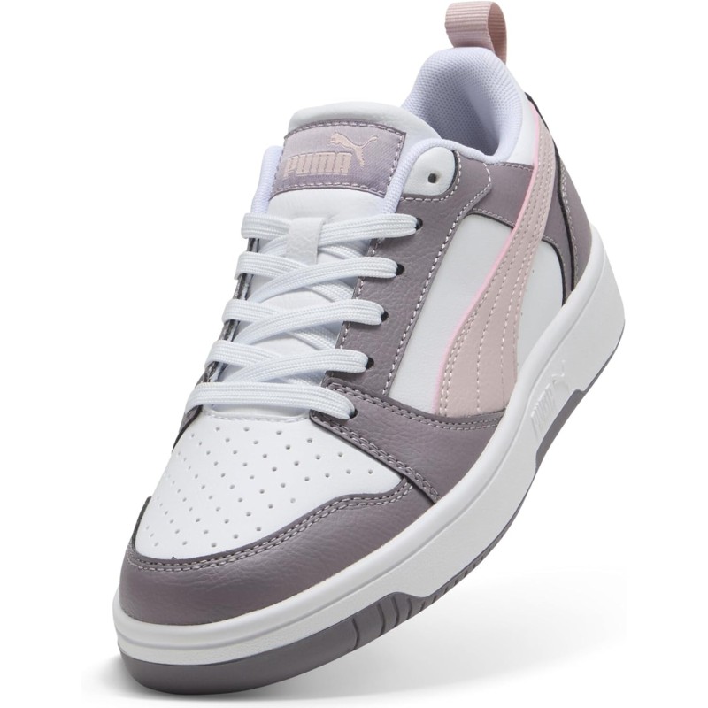 PUMA Rebound V6 Low SneakerUnisex - Adulto - 40.5 EU Puma White Mauve Mist Plum Jam PUMA Rebound V6 Low SneakerUnisex - Adulto - 40.5 EU Puma White Mauve Mist Plum Jam