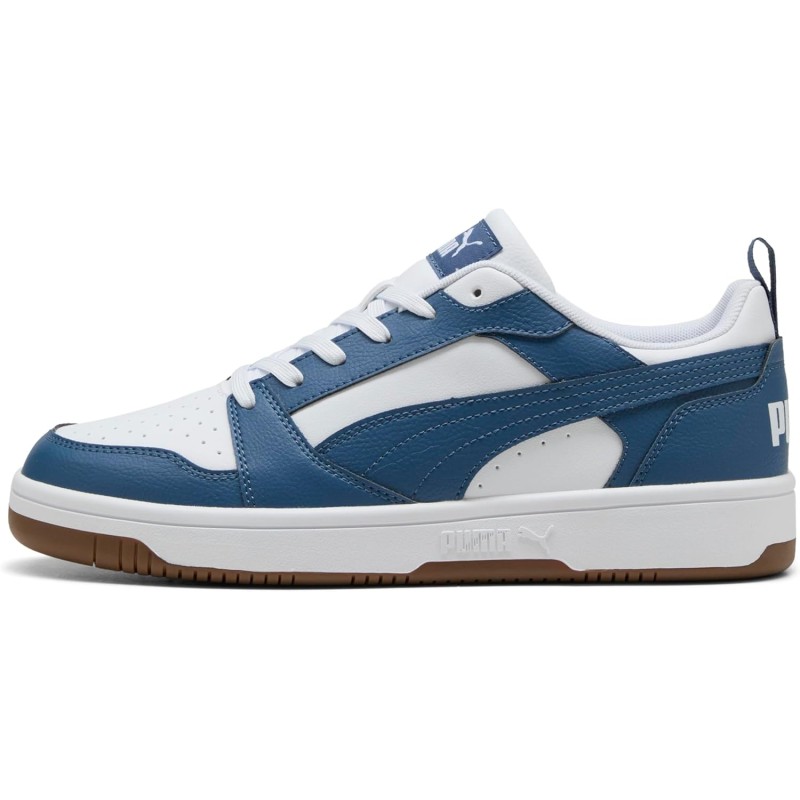 PUMA Rebound V6 Low SneakerUnisex - Adulto - 38 EU Puma White Dark Indigo Gum PUMA Rebound V6 Low SneakerUnisex - Adulto - 38 EU Puma White Dark Indigo Gum