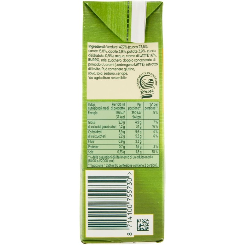 Knorr Vellutata di Zucca, Piatti Pronti Knorr con Ingredienti 100% Naturali, Senza Coloranti e Senza Conservanti Aggiunti, Ricco di Fibre, Vegetariano, Confezione da 5000ml - 500 ml (Confezione da 10) Knorr Vellutata di Zucca, Piatti Pronti Knorr con Ingredienti 100% Naturali, Senza Coloranti e Senza Conservanti Aggiunti, Ricco di Fibre, Vegetariano, Confezione da 5000ml - 500 ml (Confezione da 10)