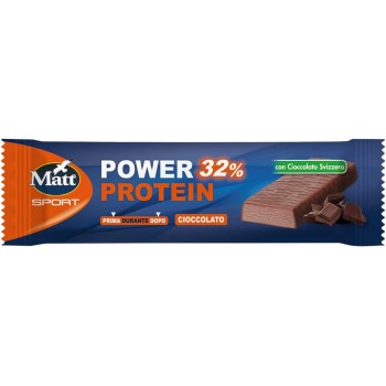 Matt Sport Barretta Proteica Energetica Power Protein, Cioccolato, 35g (Confezione da 10) Matt Sport Barretta Proteica Energetica Power Protein, Cioccolato, 35g (Confezione da 10)