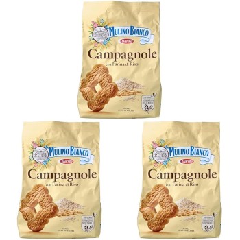 Mulino Bianco Biscotti Frollini Campagnole, Colazione Ricca di Gusto, 700g (Confezione da 3) - 700 g (Confezione da 3)