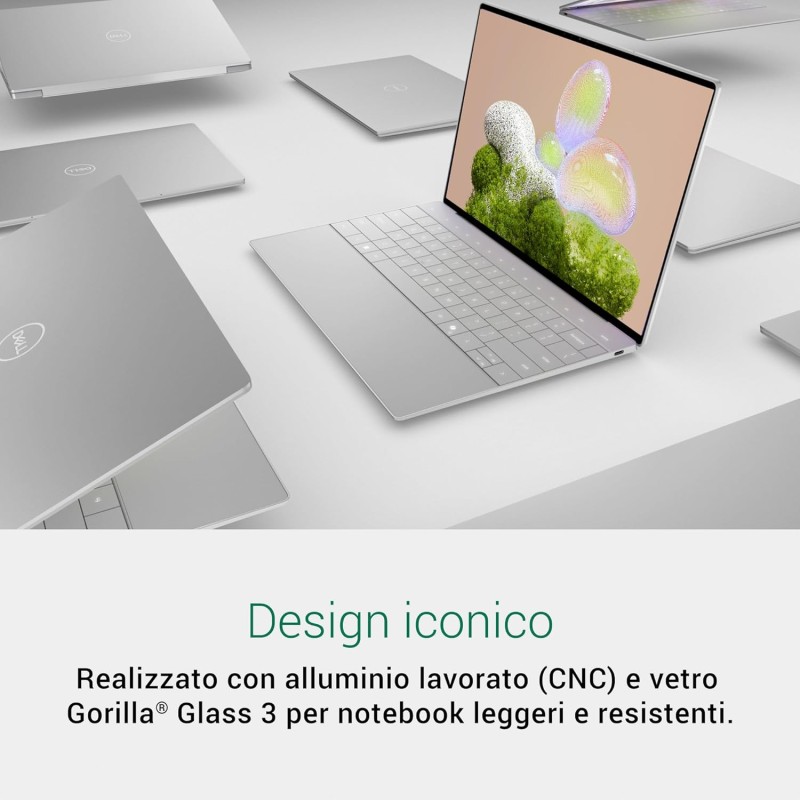 Dell XPS 13 (9350) Laptop Copilot+ Display 13,4" FHD+ 120 Hz, Intel Core Ultra 7 Series 2- Intel Evo Edition, 32GB RAM, 1TB SSD, Grafica Intel Arc, Windows 11 Home, Tastiera Italiana - Platino
