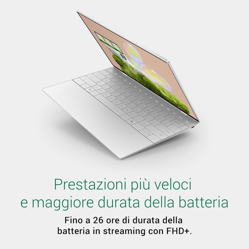 Dell XPS 13 (9350) Laptop Copilot+ Display 13,4" FHD+ 120 Hz, Intel Core Ultra 7 Series 2- Intel Evo Edition, 32GB RAM, 1TB SSD, Grafica Intel Arc, Windows 11 Home, Tastiera Italiana - Platino