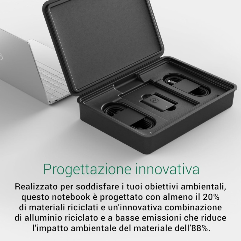 Dell XPS 13 (9350) Laptop Copilot+ Display 13,4" FHD+ 120 Hz, Intel Core Ultra 7 Series 2- Intel Evo Edition, 32GB RAM, 1TB SSD, Grafica Intel Arc, Windows 11 Home, Tastiera Italiana - Platino