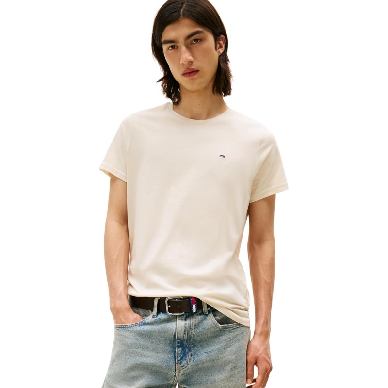 Tommy Jeans Uomo T-Shirt Maniche Corte Tjm Original Slim - XS Beige (Desert Sand Dune) Tommy Jeans Uomo T-Shirt Maniche Corte Tjm Original Slim - XS Beige (Desert Sand Dune)