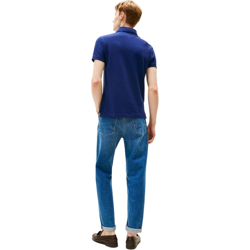 Tommy Hilfiger Uomo Maglietta Polo Maniche Corte 1985 Slim Fit - XS Blu (Preppy Navy) Tommy Hilfiger Uomo Maglietta Polo Maniche Corte 1985 Slim Fit - XS Blu (Preppy Navy)