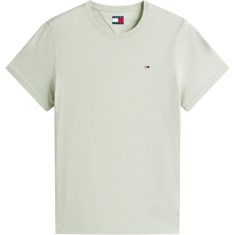 Tommy Jeans Uomo T-Shirt Maniche Corte Tjm Original Slim - S Green (Misty Sage)