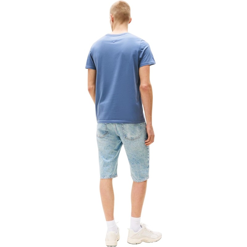 Tommy Jeans Uomo T-Shirt Maniche Corte Tjm Original Slim - S Grey (Blue Moment)