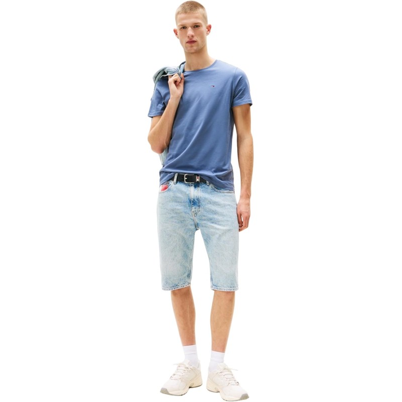 Tommy Jeans Uomo T-Shirt Maniche Corte Tjm Original Slim - S Grey (Blue Moment)