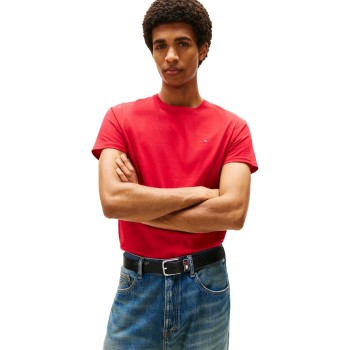Tommy Jeans Uomo T-Shirt Maniche Corte Tjm Original Slim - S Red (Sapphire Red)