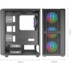 MARSGAMING MC-VAULT, Case Gaming ATX, 4x Ventole ARGB 120mm, Pannello Frontale Mesh con Design Verticale, Finestra Laterale Vetro Temperato, 3x Slot PCI Verticali, Semitorre PC Professionale, Nero MARSGAMING MC-VAULT, Case Gaming ATX, 4x Ventole ARGB 120mm, Pannello Frontale Mesh con Design Verticale, Finestra Laterale Vetro Temperato, 3x Slot PCI Verticali, Semitorre PC Professionale, Nero