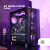 MARSGAMING MC-VAULT, Case Gaming ATX, 4x Ventole ARGB 120mm, Pannello Frontale Mesh con Design Verticale, Finestra Laterale Vetro Temperato, 3x Slot PCI Verticali, Semitorre PC Professionale, Nero MARSGAMING MC-VAULT, Case Gaming ATX, 4x Ventole ARGB 120mm, Pannello Frontale Mesh con Design Verticale, Finestra Laterale Vetro Temperato, 3x Slot PCI Verticali, Semitorre PC Professionale, Nero