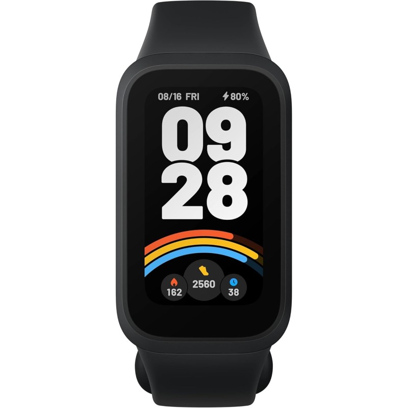 XIAOMI Smart Band 9 Active, Schermo TFT 1.47", Monitoraggio Salute: SpO2, Frequenza Cardiaca, Sonno e Stress, 50 modalità sportive, Resistenza Acqua 5 ATM, Durata Batteria 18 giorni, Nero - Nero