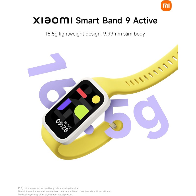 XIAOMI Smart Band 9 Active, Schermo TFT 1.47", Monitoraggio Salute: SpO2, Frequenza Cardiaca, Sonno e Stress, 50 modalità sportive, Resistenza Acqua 5 ATM, Durata Batteria 18 giorni, Nero - Nero
