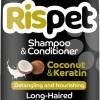 Shampoo e Balsamo Cocco e Cheratina, Detergente e Igienizzante per Cani e Animali a Pelo Lungo, Formula Delicata Senza Allergeni e pH Bilanciato, Profumazione al Cocco, 370ml