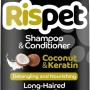 Shampoo e Balsamo Cocco e Cheratina, Detergente e Igienizzante per Cani e Animali a Pelo Lungo, Formula Delicata Senza Allergeni e pH Bilanciato, Profumazione al Cocco, 370ml