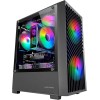 MARSGAMING MC-VORTEX, Case Gaming MicroATX, Frontale Mesh Geometrico, Finestra Laterale in Vetro Temperato, 3x Ventole FRGB Rainbow 120mm, Mini Torre PC Compatta con Design a Doppia Camera, Nero MARSGAMING MC-VORTEX, Case Gaming MicroATX, Frontale Mesh Geometrico, Finestra Laterale in Vetro Temperato, 3x Ventole FRGB Rainbow 120mm, Mini Torre PC Compatta con Design a Doppia Camera, Nero