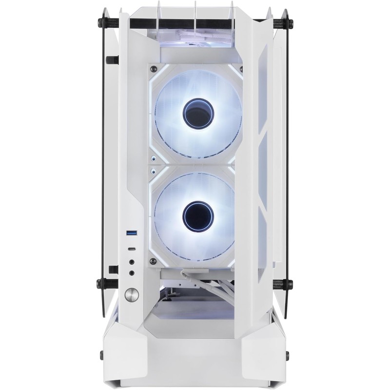 Mars Gaming MC-EDGE, Case Gaming ATX, Design Open Air, Triplo Pannello Vetro Temperato, Semitorre PC Supporto Raffreddamento a Liquido 240mm, Sistema Gestione Cavi Interno, USB-C e USB 3.0, Bianco Mars Gaming MC-EDGE, Case Gaming ATX, Design Open Air, Triplo Pannello Vetro Temperato, Semitorre PC Supporto Raffreddamento a Liquido 240mm, Sistema Gestione Cavi Interno, USB-C e USB 3.0, Bianco