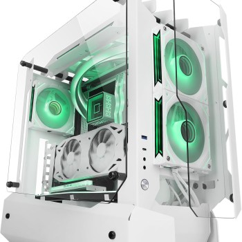 Mars Gaming MC-EDGE, Case Gaming ATX, Design Open Air, Triplo Pannello Vetro Temperato, Semitorre PC Supporto Raffreddamento a Liquido 240mm, Sistema Gestione Cavi Interno, USB-C e USB 3.0, Bianco Mars Gaming MC-EDGE, Case Gaming ATX, Design Open Air, Triplo Pannello Vetro Temperato, Semitorre PC Supporto Raffreddamento a Liquido 240mm, Sistema Gestione Cavi Interno, USB-C e USB 3.0, Bianco