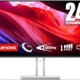 Lenovo L24i-4A Monitor 23.8" FHD (1920x1080), IPS, 1ms, 100Hz, Altoparlanti integrati, Low Blue Light, Bordi Ultrasottili, Regolabile, HDMI e VGA - 24 pollici