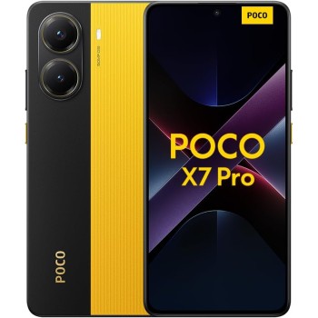 Xiaomi POCO X7 Pro (smartphone), 12+512GB, 50MP camera principale con OIS, batteria da 6.000mAh (typ) con ricarica HyperCharge da 90W, IP68, funzioni AI (caricabatterie non incluso), Giallo - 12+512GB Giallo