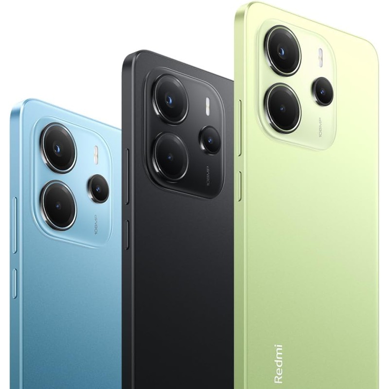 XIAOMI Smartphone Redmi Note 14, 8+256GB, Sistema fotografico con AI da 108MP, batteria da 5500mAh, display Eye-Care da 120Hz, funzionalità AI (caricabatterie non incluso),Blu - 8+256GB blue