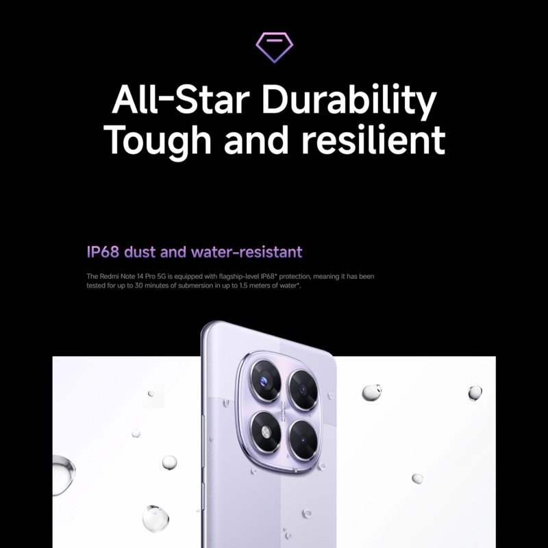 XIAOMI Smartphone Redmi Note 14 Pro 5G, 8+256GB, fotocamera AI da 200MP, IP68, ricarica turbo da 45W con batteria da 5110mAh, funzionalità AI (caricabatterie non incluso), Nero - 8+256GB black XIAOMI Smartphone Redmi Note 14 Pro 5G, 8+256GB, fotocamera AI da 200MP, IP68, ricarica turbo da 45W con batteria da 5110mAh, funzionalità AI (caricabatterie non incluso), Nero - 8+256GB black