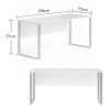 Stella Trading Amanda - Scrivania in bianco – Moderno tavolo da ufficio per computer per il vostro ufficio domestico, 170 x 77 x 73 cm (L x A x P) - Schreibtisch Bianco