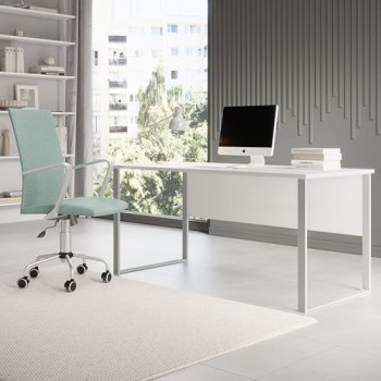 Stella Trading Amanda - Scrivania in bianco – Moderno tavolo da ufficio per computer per il vostro ufficio domestico, 170 x 77 x 73 cm (L x A x P) - Schreibtisch Bianco