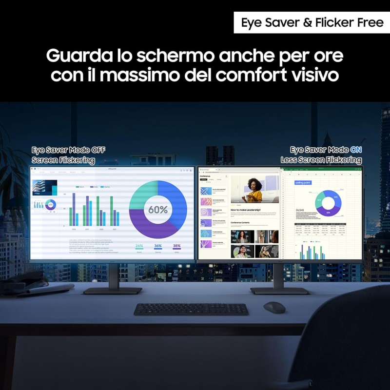 Samsung Monitor S30GD (S24D302), Flat, 24'', 1920x1080 (Full HD), IPS, 100Hz, 5ms (GtG), D-Sub, HDMI, Eye Saver Mode, Flicker Free - 24'' Samsung Monitor S30GD (S24D302), Flat, 24'', 1920x1080 (Full HD), IPS, 100Hz, 5ms (GtG), D-Sub, HDMI, Eye Saver Mode, Flicker Free - 24''