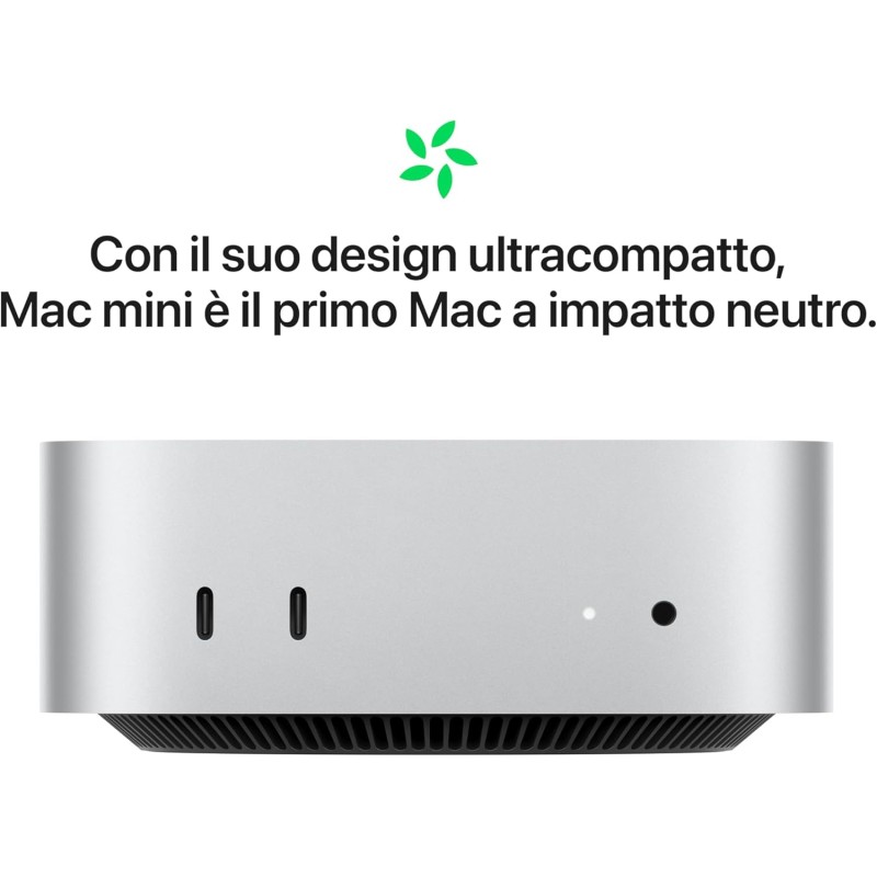 Apple Mac mini Computer desktop con chip M4, CPU 10-core e GPU 10-core): 16 GB di memoria unificata, 256 GB di archiviazione SSD, Gigabit Ethernet. Compatibile con iPhone/iPad - 16GB Memoria unificata Apple Mac mini Computer desktop con chip M4, CPU 10-core e GPU 10-core): 16 GB di memoria unificata, 256 GB di archiviazione SSD, Gigabit Ethernet. Compatibile con iPhone/iPad - 16GB Memoria unificata