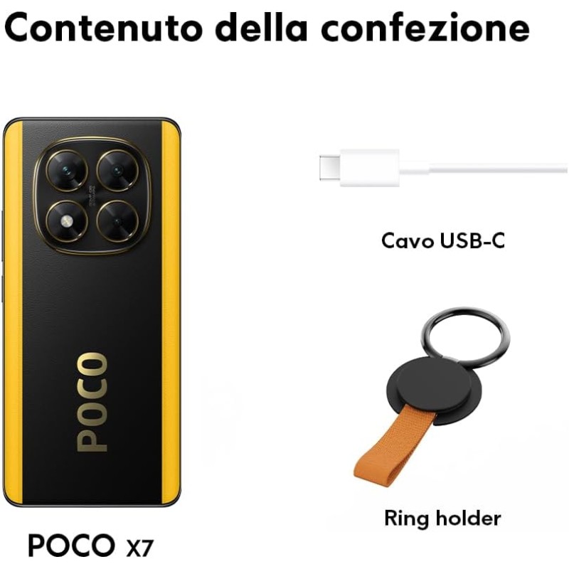 Xiaomi POCO X7 (smartphone), 12+512GB, 50MP camera principale con OIS, batteria da 5.110mAh, IP68 (caricabatterie non incluso), Silver - 12+512GB Argento Xiaomi POCO X7 (smartphone), 12+512GB, 50MP camera principale con OIS, batteria da 5.110mAh, IP68 (caricabatterie non incluso), Silver - 12+512GB Argento