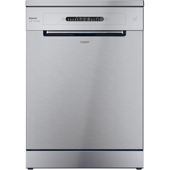 Candy Rapido' Lavastoviglie a Libera Installazione 60 cm, 13 Coperti, 5 Programmi, Partenza Ritardata fino a 9h, Ciclo Rapido 49 Min, Classe C, AxLxP 85x59,7x59,8 cm, Metal - CF 3C7L1S
