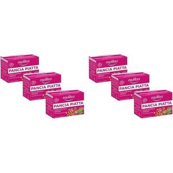 equilibra Integratori Alimentari Tisane, Tisana Pancia Piatta, 100% Ingredienti Funzionali per la Digestione, con Finocchio, Anice Stellato e Carvi, Materiali 100% Riciclabili, 3 Pezzi da 15 Filtri - 15 unità (Confezione da 6) equilibra Integratori Alimentari Tisane, Tisana Pancia Piatta, 100% Ingredienti Funzionali per la Digestione, con Finocchio, Anice Stellato e Carvi, Materiali 100% Riciclabili, 3 Pezzi da 15 Filtri - 15 unità (Confezione da 6)