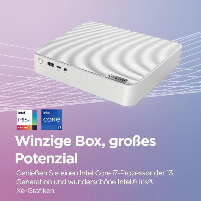 Lenovo IdeaCentre Mini Desktop PC | Intel Core i7 13620H | 16GB RAM | 512GB SSD | Scheda grafica Intel | Windows 11 Home | QWERTZ | grigio | 3 mesi Premium Care Lenovo IdeaCentre Mini Desktop PC | Intel Core i7 13620H | 16GB RAM | 512GB SSD | Scheda grafica Intel | Windows 11 Home | QWERTZ | grigio | 3 mesi Premium Care