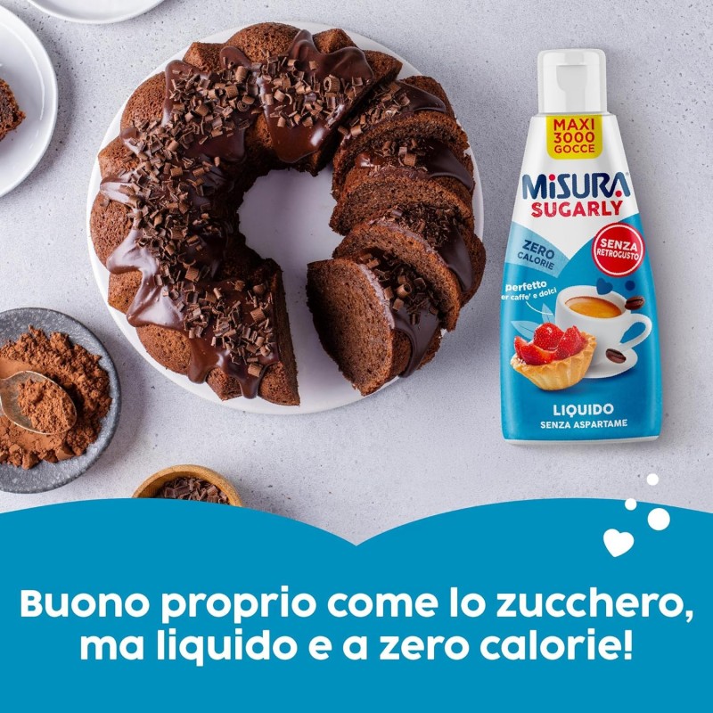 Misura® Sugarly Dolcificante Liquido Zero Calorie, Perfetto per Caffe’ e Dolci, Senza Glutine, Senza Aspartame, Vegano, Confezione Apri e Chiudi, 205ml - 205ml Misura® Sugarly Dolcificante Liquido Zero Calorie, Perfetto per Caffe’ e Dolci, Senza Glutine, Senza Aspartame, Vegano, Confezione Apri e Chiudi, 205ml - 205ml