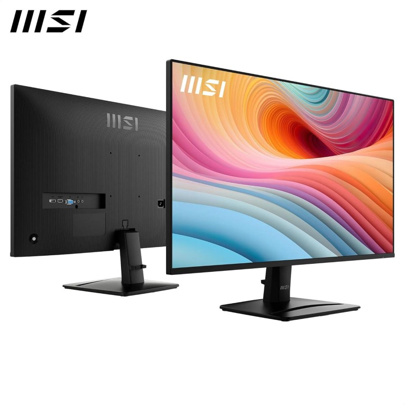 MSI PRO MP275 E2 Monitor 27" FHD - Pannello IPS 1920 x 1080, 120 Hz, schermo a protezione degli occhi, altoparlanti integrati, regolabile in inclinazione - Connessioni HDMI 2.0, DP (1.2a), D-Sub (VGA) - 27" Nero MSI PRO MP275 E2 Monitor 27" FHD - Pannello IPS 1920 x 1080, 120 Hz, schermo a protezione degli occhi, altoparlanti integrati, regolabile in inclinazione - Connessioni HDMI 2.0, DP (1.2a), D-Sub (VGA) - 27" Nero