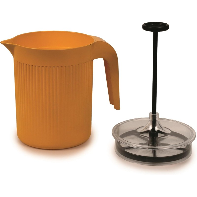 Snips - Montalatte Manuale Cremix 500ml, Cappuccinatore Monta Latte Cappuccino e Caffè, Schiuma Latte anche 100% Vegetale, Frullino Montalatte a Mano Facile e Veloce, 10x14,5x15,3 Made in Italy, Crema - Crema