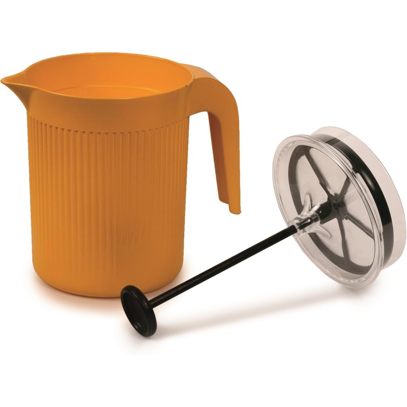 Snips - Montalatte Manuale Cremix 500ml, Cappuccinatore Monta Latte Cappuccino e Caffè, Schiuma Latte anche 100% Vegetale, Frullino Montalatte a Mano Facile e Veloce, 10x14,5x15,3 Made in Italy, Crema - Crema