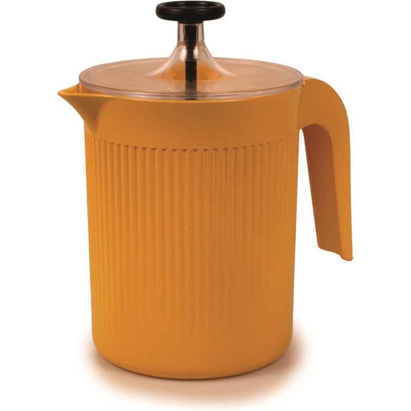 Snips - Montalatte Manuale Cremix 500ml, Cappuccinatore Monta Latte Cappuccino e Caffè, Schiuma Latte anche 100% Vegetale, Frullino Montalatte a Mano Facile e Veloce, 10x14,5x15,3 Made in Italy, Crema - Crema