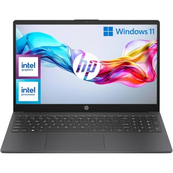 HP Laptop 15-fd0010sl, Intel N100, RAM 8GB DDR4, SSD 128GB UFS, Intel UHD, Display 15.6” HD SVA 250 Nits, Antiriflesso, Ultraslim, 720p TNR Privacy Cam, Windows 11 S, Grigio lavagna - Chalkboard Gray