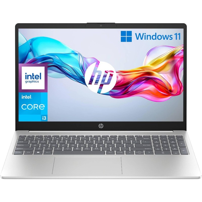HP Laptop 15-fd0009sl, Intel Core i3-N305, RAM 8GB DDR4, SSD 256GB, Intel UHD, Display 15.6” FHD SVA 250 Nits, Antiriflesso, Wi-Fi, 720p TNR Privacy Cam, Windows 11, Diamond White - 15"