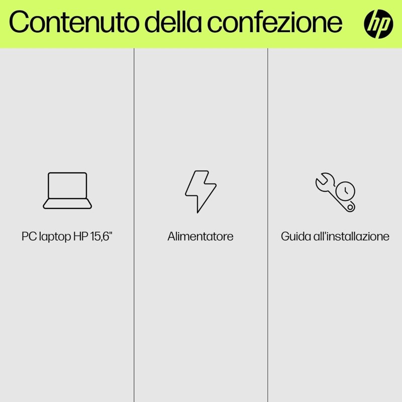 HP Laptop 15-fd0008sl, Intel Core i5-13345U, RAM 16GB DDR4, SSD 512GB, Intel Iris Xe, Display 15.6” FHD SVA 250 Nits, Antiriflesso, Wi-Fi, 720p TNR Privacy Cam, Windows 11, Argento - Argento