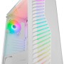 MARSGAMING MC-VOLT, Case Gaming ATX, Ventola ARGB 120mm, Griglia Frontale ARGB, Finestra Laterale in Vetro Temperato, Gestione del Cablaggio, Semitower PC con Supporto Raffreddamento a Liquido, Bianco