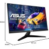 ASUS VY249HGR 24”, Full HD IPS, 120Hz, 1ms (MPRT), HDMI, VGA, Adaptive Sync, Tecnologia EyeCare Plus, Bassa Luce Blu, Colore Nero - 24"
