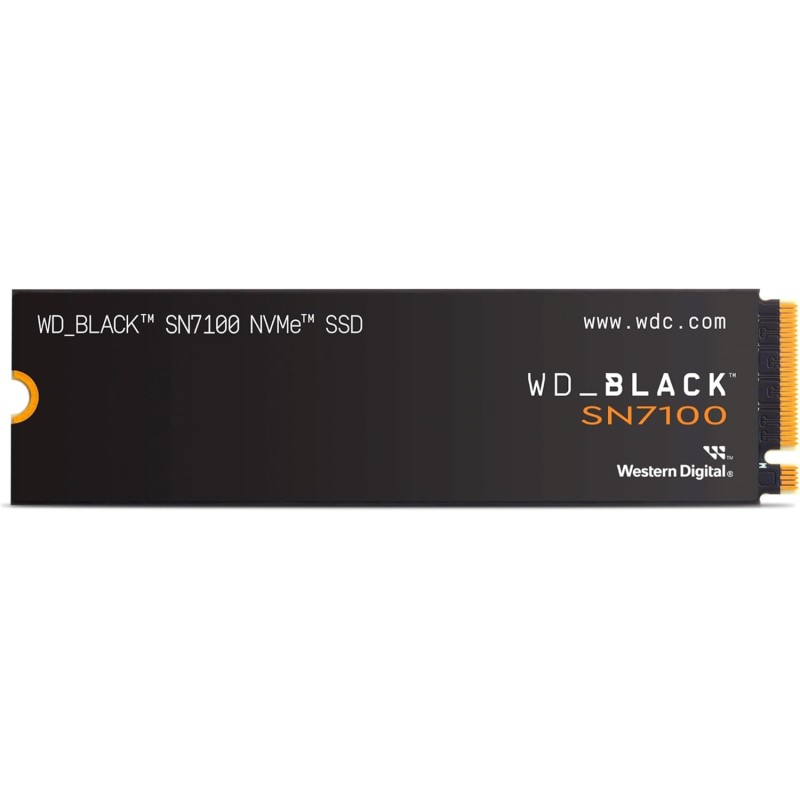 WD_BLACK SN7100 2TB NVMe SSD Interno, M.2 2280, velocità di lettura fino a 7250 MB/s, Next Gen TLC 3D NAND, WD_BLACK DASHBOARD, Progettata per i laptop e i dispositivi portatili da gaming - 2TB