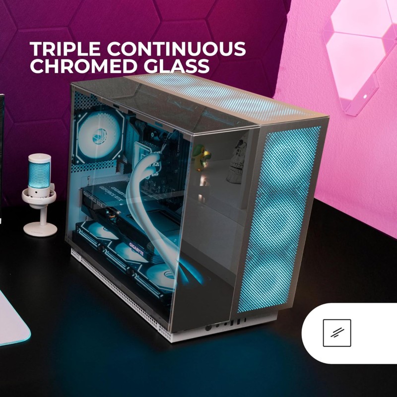 MARSGAMING MC-NOVA3, Case Gaming Custom XXL E-ATX, Triplo Vetro Cromato Senza Cornice, Supporto Completo per Raffreddamento a Liquido, Alluminio Aerospaziale 2mm, Tower PC Doppia Camera, USB-C, Bianco MARSGAMING MC-NOVA3, Case Gaming Custom XXL E-ATX, Triplo Vetro Cromato Senza Cornice, Supporto Completo per Raffreddamento a Liquido, Alluminio Aerospaziale 2mm, Tower PC Doppia Camera, USB-C, Bianco