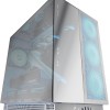 MARSGAMING MC-NOVA3, Case Gaming Custom XXL E-ATX, Triplo Vetro Cromato Senza Cornice, Supporto Completo per Raffreddamento a Liquido, Alluminio Aerospaziale 2mm, Tower PC Doppia Camera, USB-C, Bianco