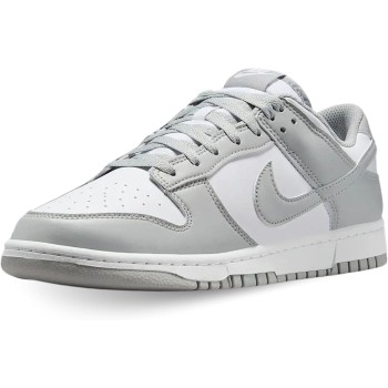 Nike Dunk Low Retro, Sneaker Uomo - 42 EU White Lt Smoke Grey White